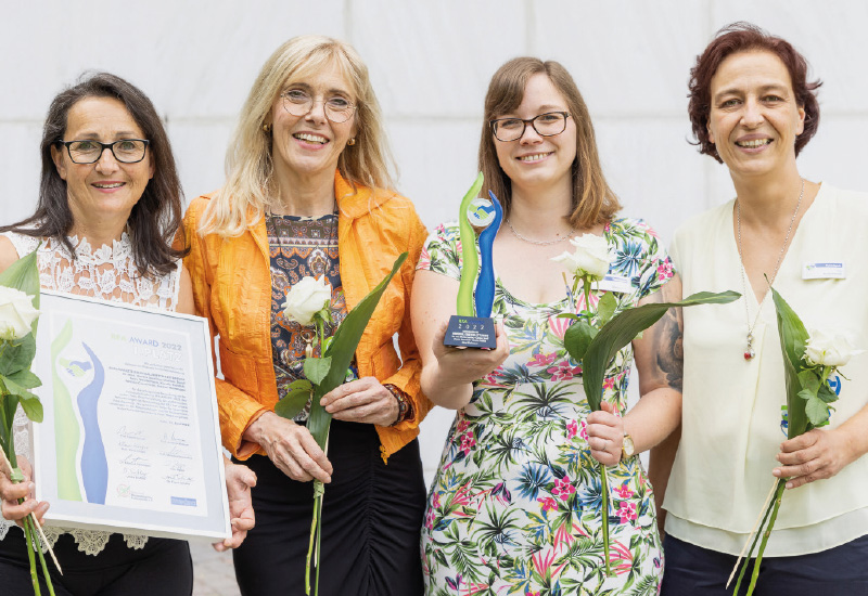 Abb. 2: Von links nach rechts: Petra Wiedemann, Dr. Michaela Bellm, Clarissa Steidl, Kerstin Fröhlich. ©medac